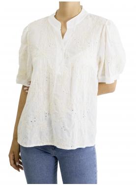 Camicia con fiori ricamati